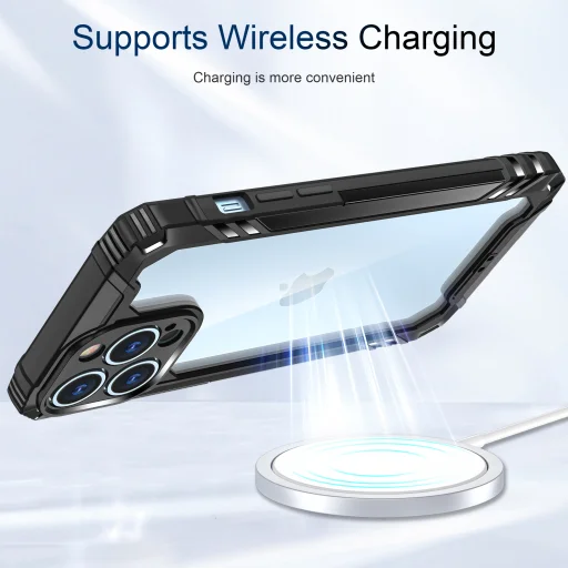 iPhone 11 ütésálló TPU+alumínium tok fekete kerettel Alphajack - 2