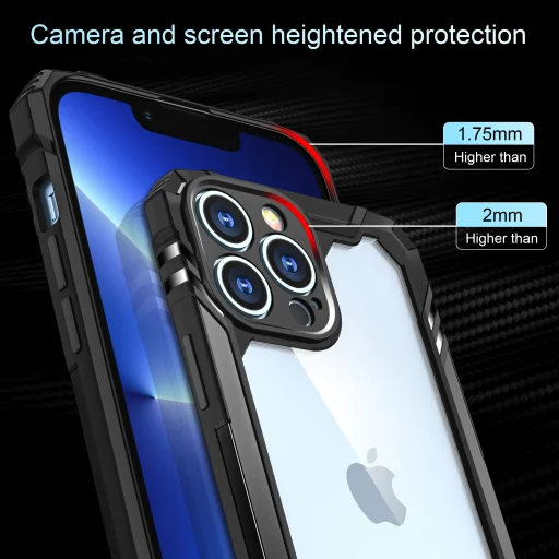 iPhone 11 ütésálló TPU+alumínium tok fekete kerettel Alphajack - 4