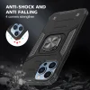iPhone 14 Pro Ring Armor Case Kickstand tok kihajtható mágneses támasszal fekete Alphajack thumbnail