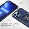 iPhone 14 Pro Max Ring Armor Case Kickstand tok kihajtható mágneses támasszal kék Alphajack - 7