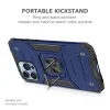 iPhone 14 Pro Max Ring Armor Case Kickstand tok kihajtható mágneses támasszal kék Alphajack - 2