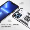 iPhone 14 Pro Ring Armor Case Kickstand tok kihajtható mágneses támasszal ezüst Alphajack thumbnail
