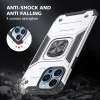iPhone 14 Pro Ring Armor Case Kickstand tok kihajtható mágneses támasszal ezüst Alphajack thumbnail