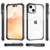 iPhone 14 Plus MagSafe kompatibilis átlátszó TPU tok fekete kerettel Alphajack thumbnail