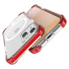 iPhone 14 MagSafe kompatibilis átlátszó TPU tok piros kerettel Alphajack - 9
