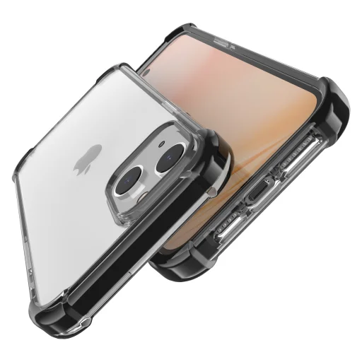 iPhone 14 átlátszó TPU tok fekete kerettel Alphajack - 11