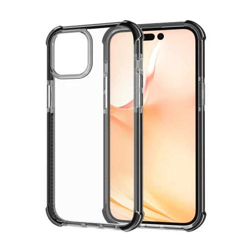 iPhone 14 átlátszó TPU tok fekete kerettel Alphajack - 14