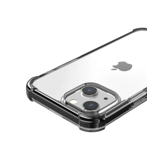 iPhone 14 átlátszó TPU tok fekete kerettel Alphajack - 5