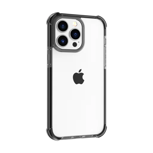 iPhone 14 Pro Max átlátszó TPU tok fekete kerettel Alphajack - 3