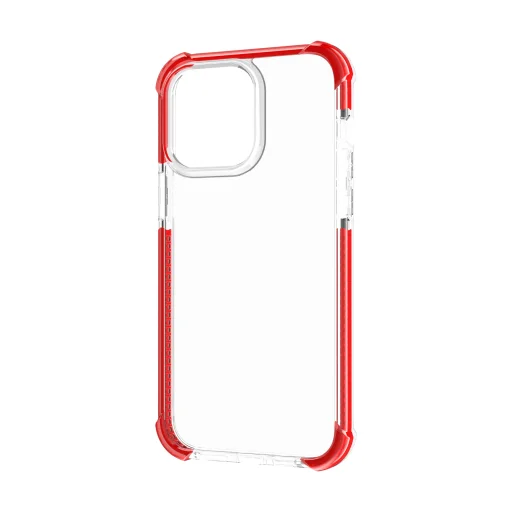 iPhone 14 Pro átlátszó TPU tok piros kerettel Alphajack - 6