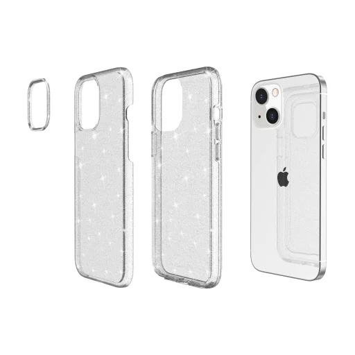 iPhone 14 Plus glitter tok áttetsző Alphajack - 9