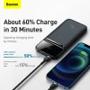  Baseus Power Bank 10000mAh mágneses indukciós töltő - USB + Type C - QC 3.0 PD 3.0 20W (PPCX010102) kék thumbnail