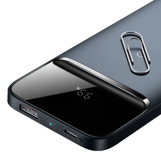  Baseus Power Bank 10000mAh mágneses indukciós töltő - USB + Type C - QC 3.0 PD 3.0 20W (PPCX010102) kék - 5