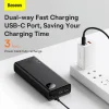  Baseus Power Bank 20000mAh Adaman Metal - 2xUSB + Type C - PD QC 3.0 30W with Type C to Type C cable (PPAD030001) fekete thumbnail