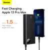  Baseus Power Bank 20000mAh Adaman Metal - 2xUSB + Type C - PD QC 3.0 30W with Type C to Type C cable (PPAD030001) fekete thumbnail