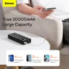  Baseus Power Bank 20000mAh Adaman Metal - 2xUSB + Type C - PD QC 3.0 30W with Type C to Type C cable (PPAD030001) fekete thumbnail