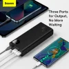  Baseus Power Bank 20000mAh Adaman Metal - 2xUSB + Type C - PD QC 3.0 30W with Type C to Type C cable (PPAD030001) fekete thumbnail