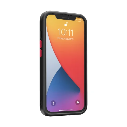 iPhone 14 Plus átlátszó TPU tok edzett üveg hátlappal, fekete kerettel Alphajack - 8