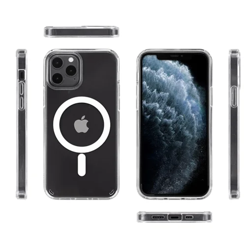 iPhone 14 Plus MagSafe kompatibilis átlátszó TPU tok Alphajack - 7