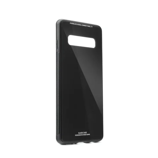 Forcell 9H üveg hátlapú tok Samsung S10 Plus fekete - 1