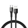 Baseus Halo nylon harisnyázott USB/USB - C kábel  3A/0.5m fekete thumbnail