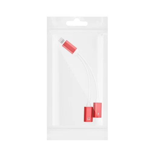 Lightning port elosztó audio/lightning port piros - 2
