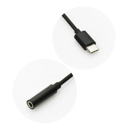 USB Type-C/3.5 mm Jack átalakító adapter fekete - 2