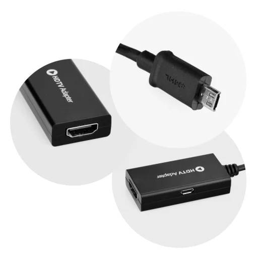 MHL adapter micro USB/HDMI fekete - 2