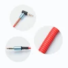 AUX Spiral kábel 90 fokban döntött 1m/3.5 mm Jack piros thumbnail