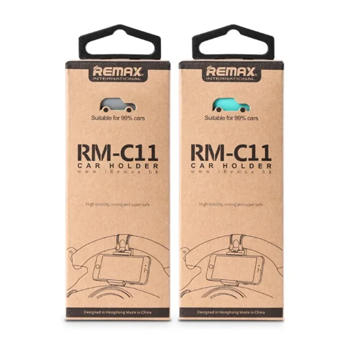 Remax univerzális kormányra helyezhető telefontartó kék színben - 5