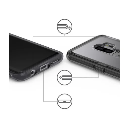 Ringke Fusion Galaxy S9 Plus füst fekete tok  - 2