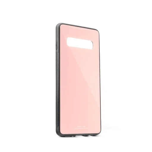 Forcell 9H üveg hátlapú tok Samsung S10 Plus Pink - 1