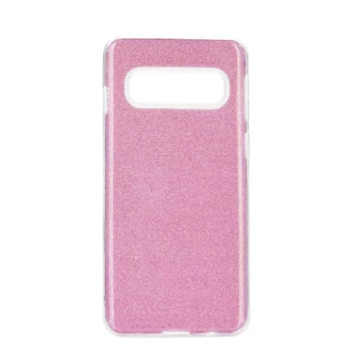 Forcell flitteres tok Samsung S10 pink - 1