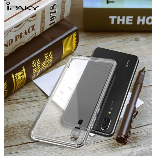 IPAKY Effort TPU tok és kijelzővédő Huawei Y7 áttetsző kialakításban - 6