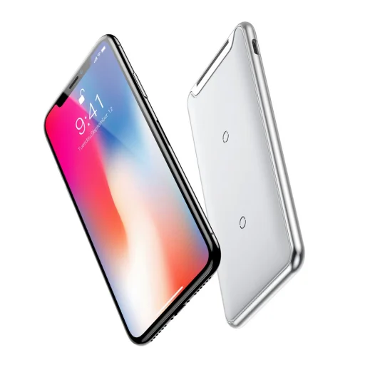 Baseus Three-coil vezeték nélküli Qi gyorstöltő fehér - 6