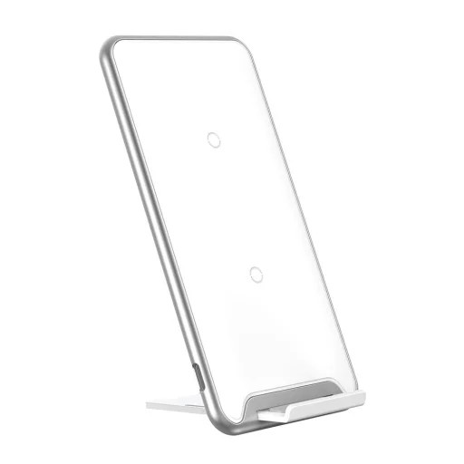 Baseus Three-coil vezeték nélküli Qi gyorstöltő fehér - 2