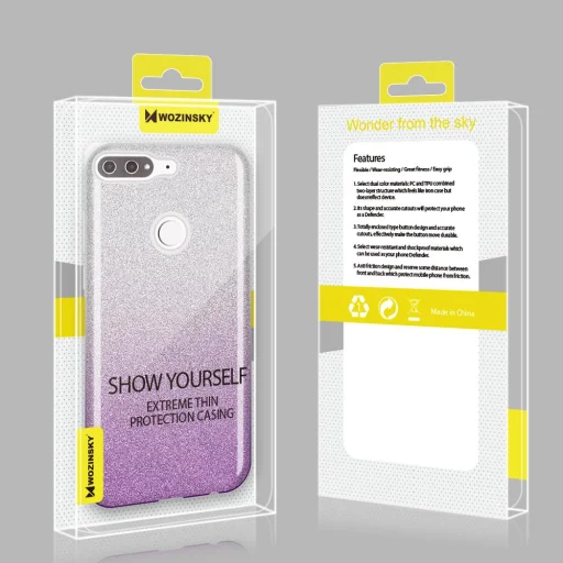 Wozinsky flitteres tok Huawei Y7 Prime 2018 arany - 11