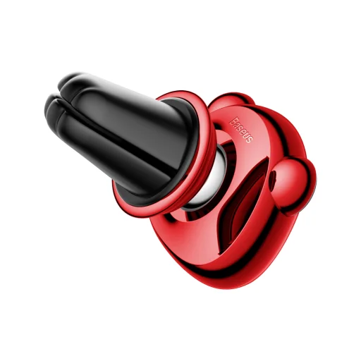 Baseus Bear mágneses szellőzőre rögzíthető autós telefontartó piros - 5