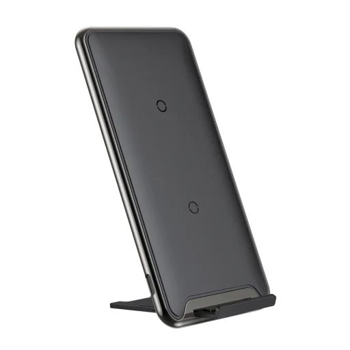 Baseus Three-coil vezeték nélküli Qi gyorstöltő fekete - 3