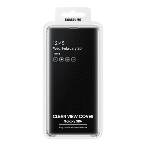 Samsung Clear View fliptok intelligens kijelző betekintéssel Samsung S10 Plus fekete (EF-ZG975CBEGWW) - 6