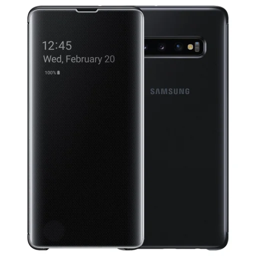 Samsung Clear View fliptok intelligens kijelző betekintéssel Samsung S10 Plus fekete (EF-ZG975CBEGWW) - 1