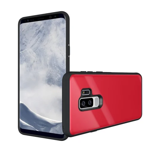 Forcell 9H üveg hátlapú tok Samsung S9 Plus piros - 3