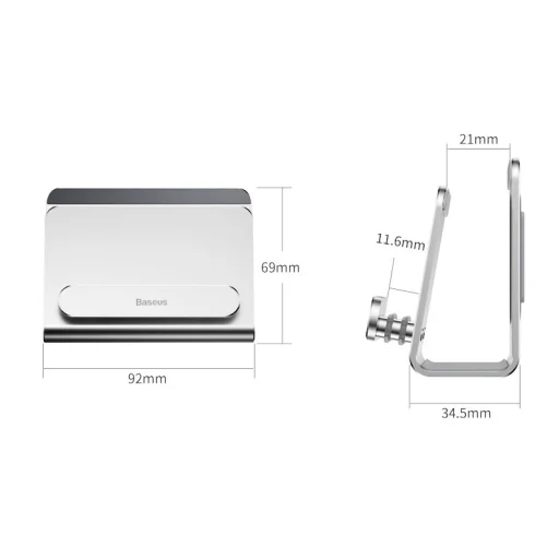 Baseus fém falikonzol telefonhoz szürke - 11