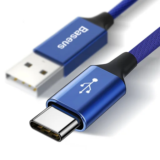 Baseus Artistic USB/USB-C kábel QC 3.0/QC 3.0 5 M kék - 7