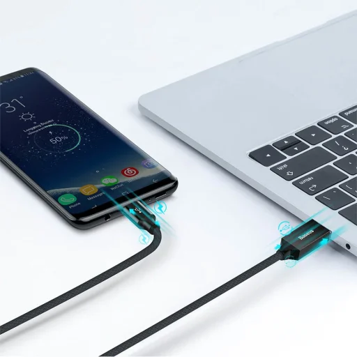 Baseus Artistic USB/USB-C kábel QC 3.0/QC 3.0 5 M kék - 8