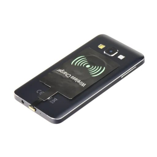 Vezeték nélküli QI töltés vevőegység Micro USB csatlakozóval qi adapter, fekete - 4