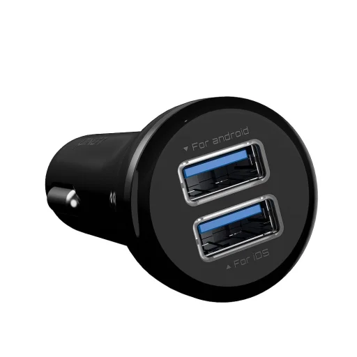 LDNIO univerzális szivargyújtós autós töltő fekete + USB Type-C kábel - 4