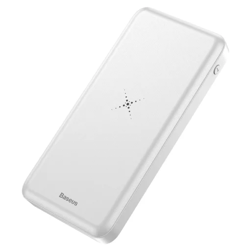 Baseus M36 10000 mAh powerbank vezeték nélküli Qi gyorstöltéssel fehér színben - 4