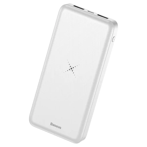 Baseus M36 10000 mAh powerbank vezeték nélküli Qi gyorstöltéssel fehér színben - 15