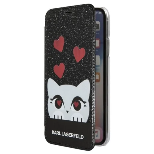 Karl Lagerfeld Valetine fliptok iPhone X/XS fekete - 1